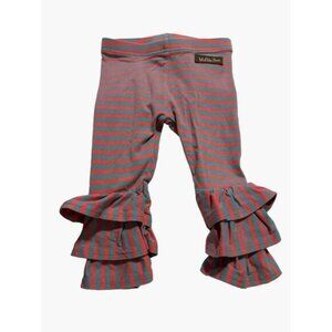 Matilda Jane Leggings Pink Blue Stripe Infant Girls Size 6-12 months Like New co